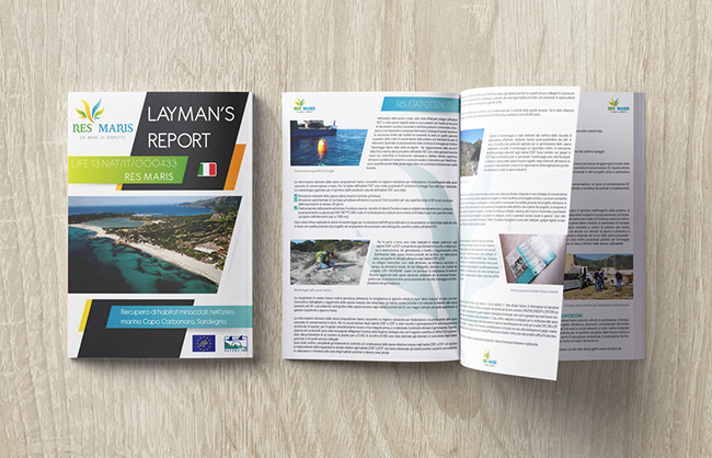 Creazione brochure Layman's Report progetto Res Maris Sardegna