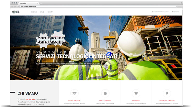 Realizzazione sito web SerTecInt per servizi tecnologici integrati a Sorso - Sassari