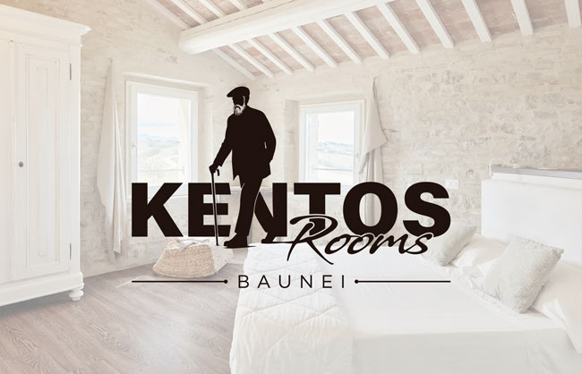 creazione logo kentos rooms affittacamere a Baunei